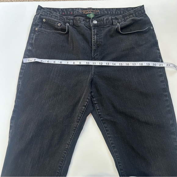 Dark/ Black Wash Ralph Lauren Straight Leg Jeans Size 16 - Picture 8 of 12
